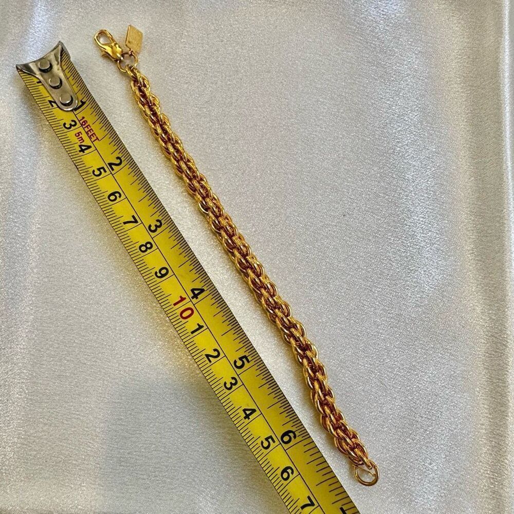 Anne Klein gold tone chain link bracelet - Picture 7 of 9